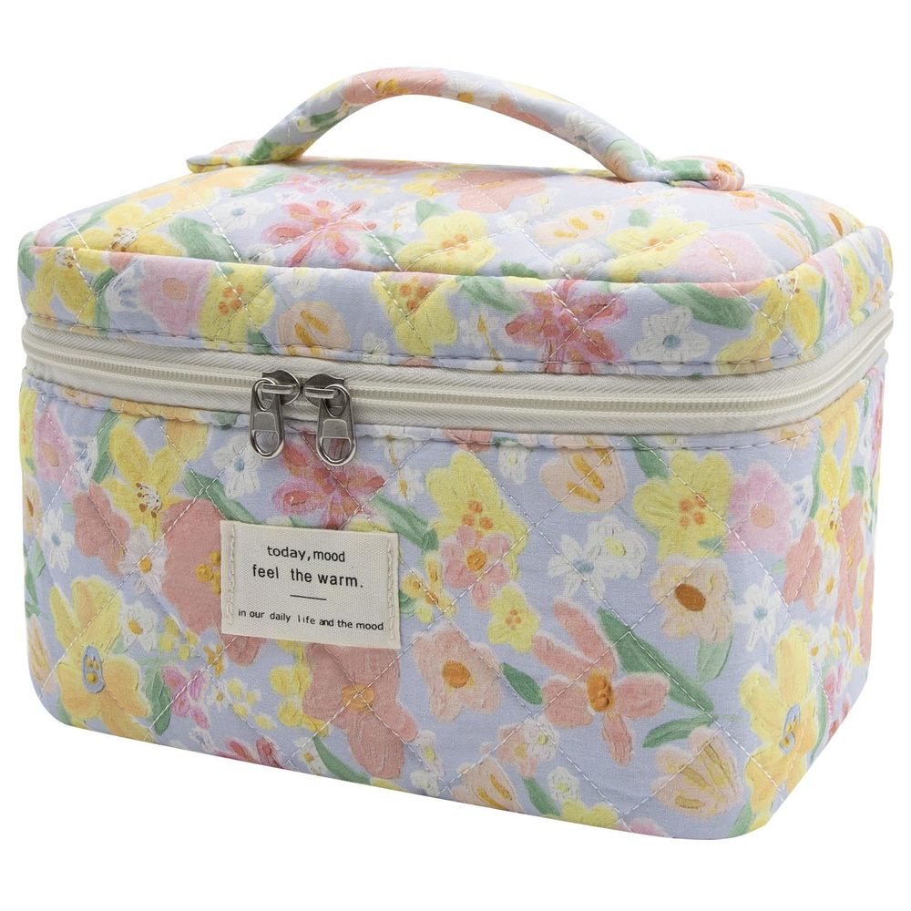 1pc Large Makeup Bag, Cute Cosmetic Bag For Women Girls, Floral Coquette🥺